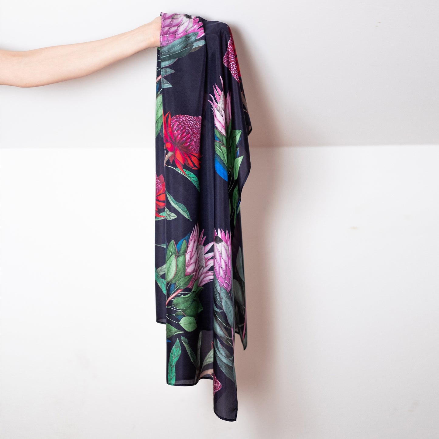 Silk Scarves: Protea Flora Single-Sided Rectangular