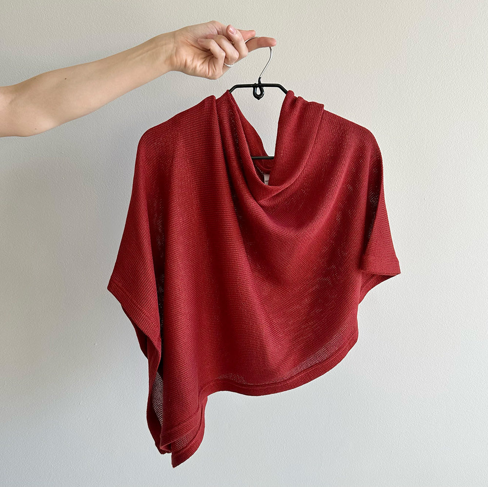 Knits: Bamboo/Cotton Poncho (Assorted Colours)